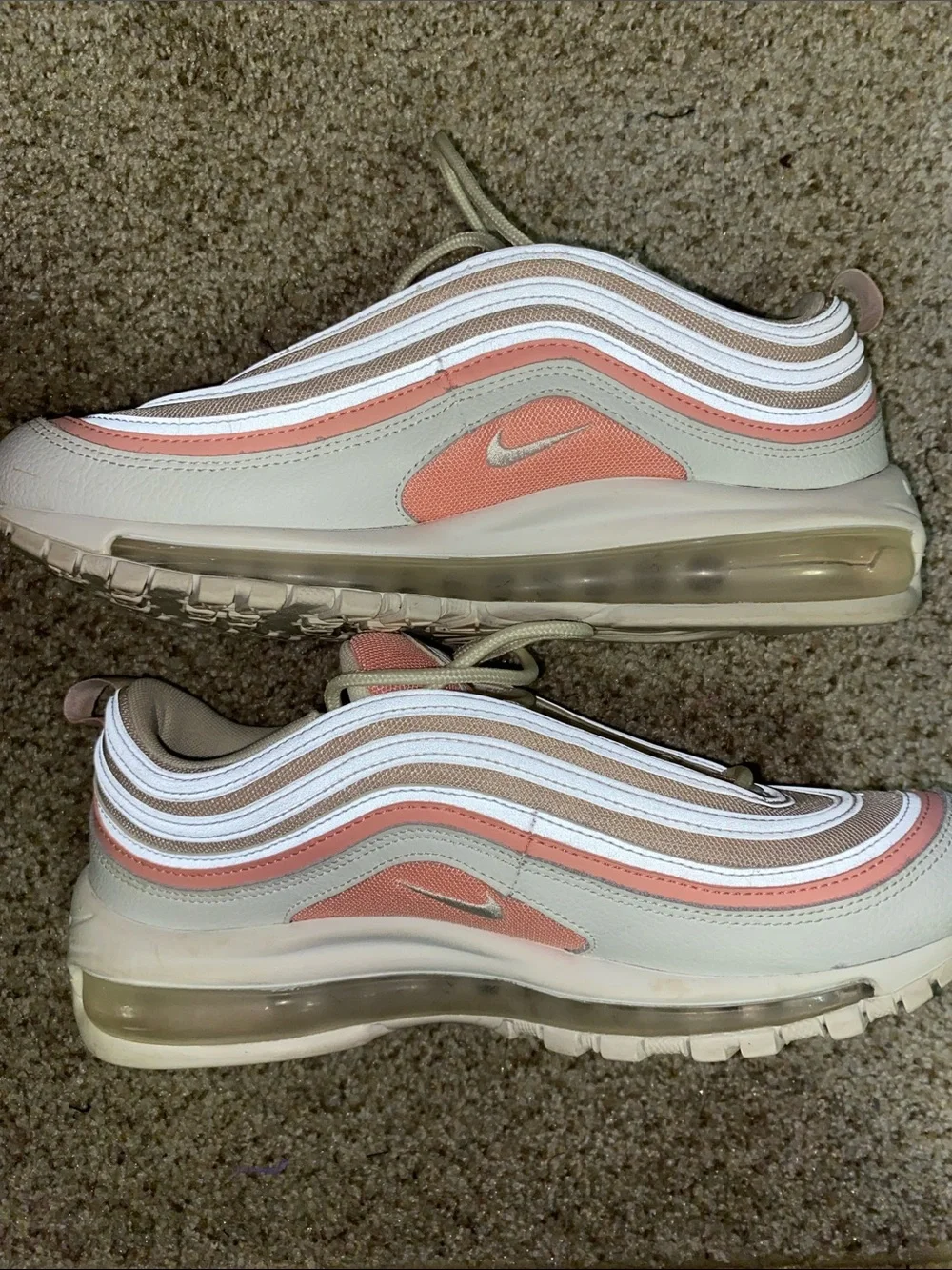 Nike Air Max 97 • Bleached Coral • Tan Mesh • Sneakers • Size 9 Women’s